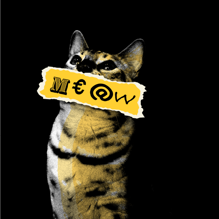 Punk style artwork of a cat.